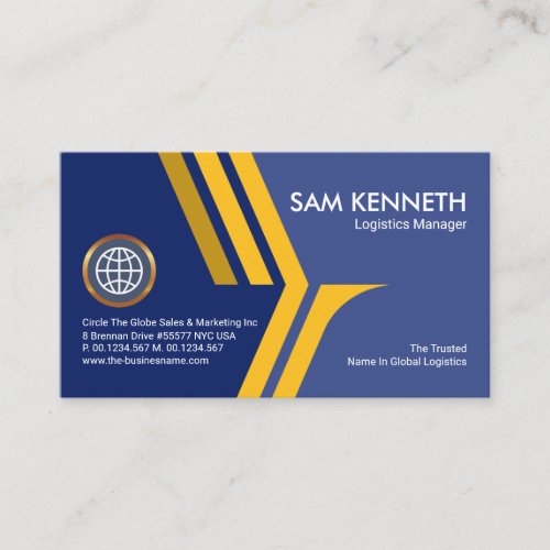 Yellow Eagle Wings Border Founder CEO Business Card