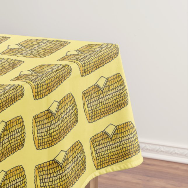 Yellow Ear Corn on the Cob Corncob Butter Picnic Tablecloth (In Situ)