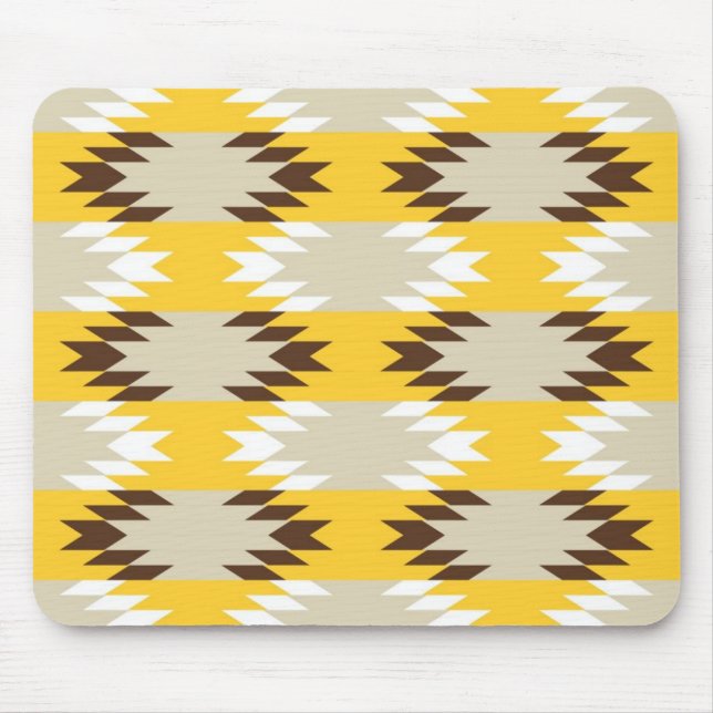 Yellow Earth Abstract Mouse Pad (Front)