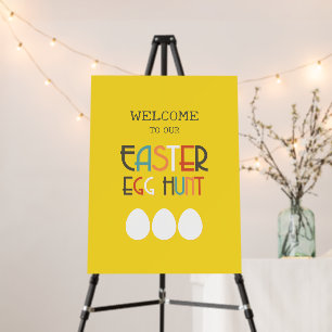 Yellow Easter Egg Hunt Foam Board