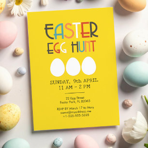 Yellow Easter Egg Hunt Invitation
