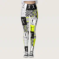 Cute Custom Color Fastpitch Softball Player Sports Leggings