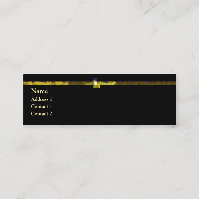 Yellow edge mini business card (Front)