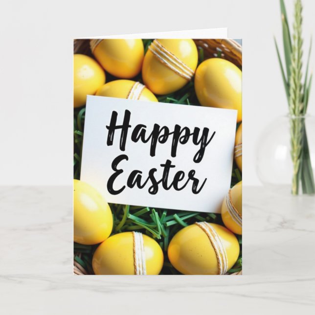 Yellow Eggs Spring Card (Front)