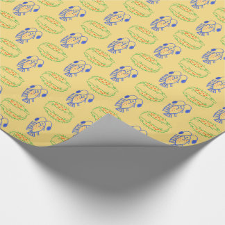 Yellow Egyptian Fish, Crocodile Wrapping Paper