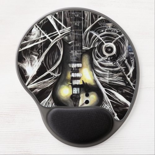 Yellow Electric Guitar Gel Mouse Pad