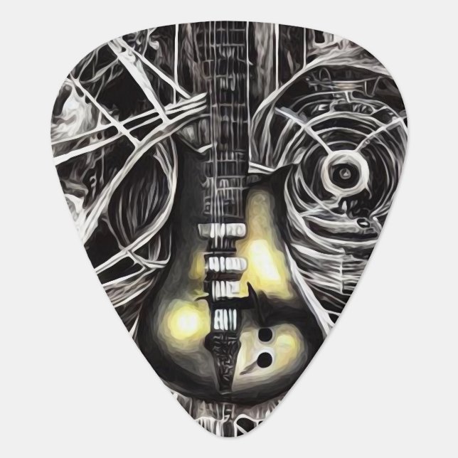 Yellow Electric Guitar Pick (Front)