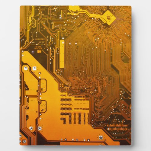 yellow electronic circuit boardJPG Plaque