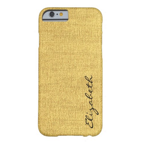 Yellow Elegant Canvas Look Barely There iPhone 6 Case