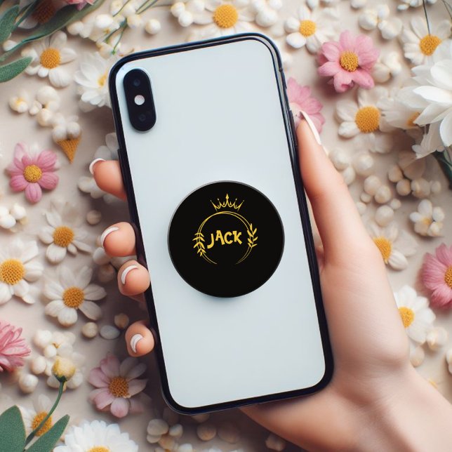 Yellow Elegant Circle Popgrip PopSocket  (Creator Uploaded)