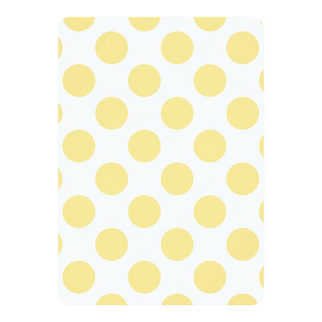 Yellow Elephant And Dots Baby Shower Invitation