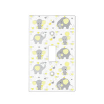 Yellow Elephant Baby Nursery Light Switch Cover