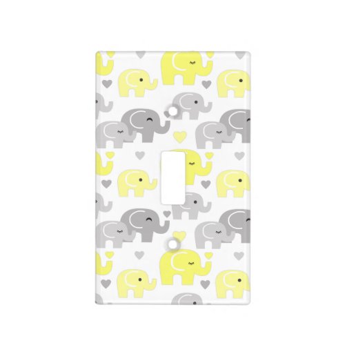 Yellow Elephant Baby Nursery Light Switch Cover