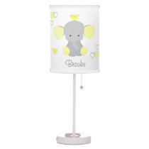 Yellow Elephant Baby Nursery Safari Animals Table Lamp