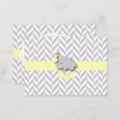 Yellow Elephant Baby Shower Bring a Book Enclosure Card (Front/Back)
