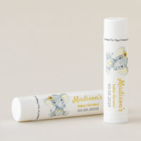 Yellow,  Elephant Baby shower lip balm for girl