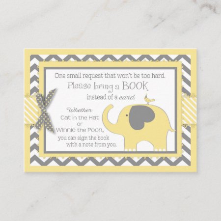 Yellow Elephant Bird Bring A Book Card