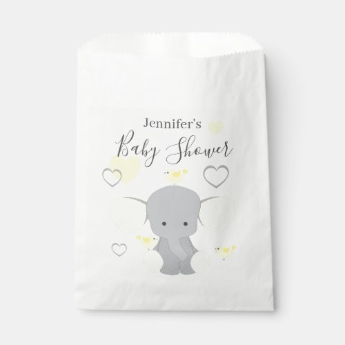 Yellow Elephant Boy Girl Baby Shower Party  Favor Bag