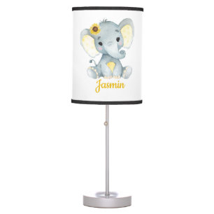 Yellow elephant girl Lamp, Table Lamp
