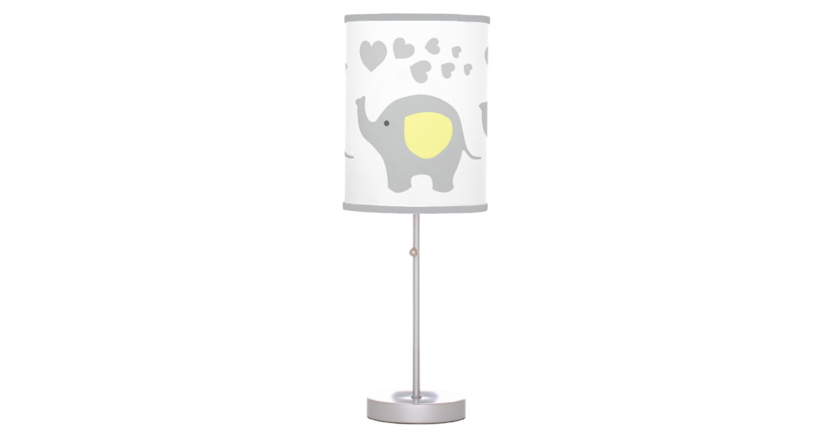 Yellow Elephant Neutral Baby Nursery Safari Animal Table Lamp Neutral Baby Nursery Safari Animal