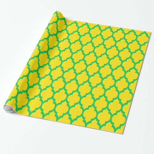 Yellow Emerald Green XL Moroccan 4 Wrapping Paper