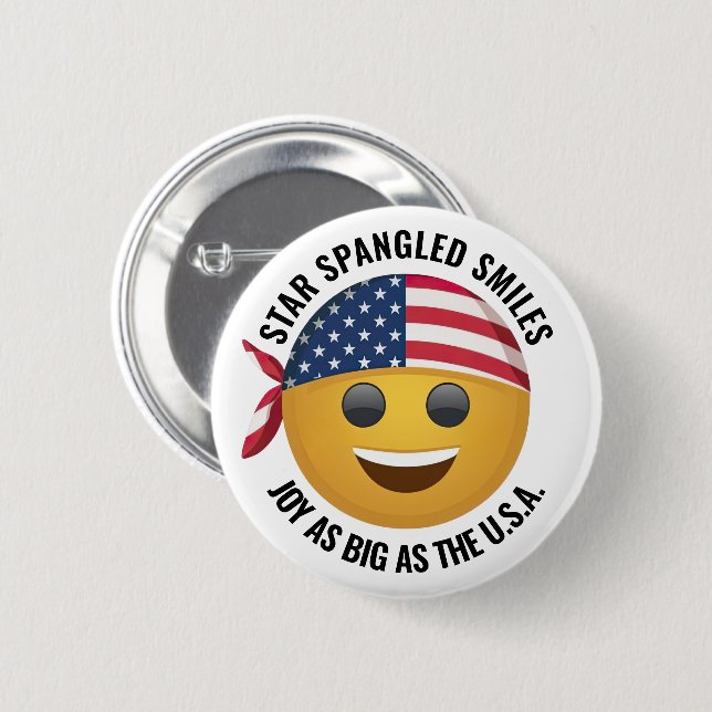 Yellow Emoji Face Button (Front & Back)