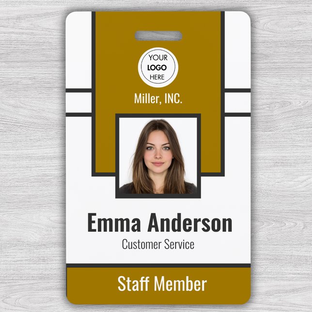 Yellow  | Employee Photo ID Company Security Badge (Creator Uploaded)