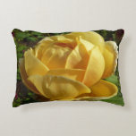 Yellow English Rose Accent Pillow