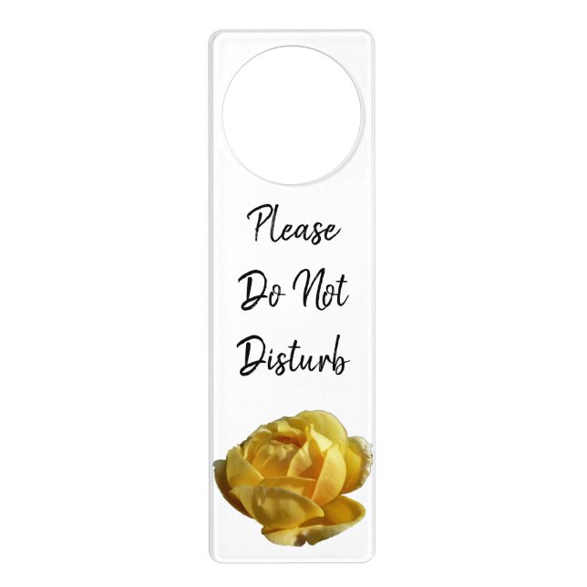 Yellow English Rose Door Hanger (Front)