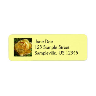 Yellow English Rose Label