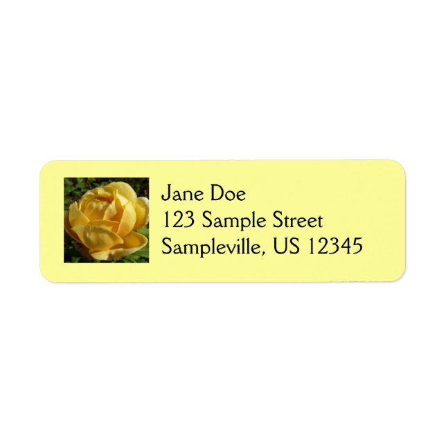 Yellow English Rose Label (Front)