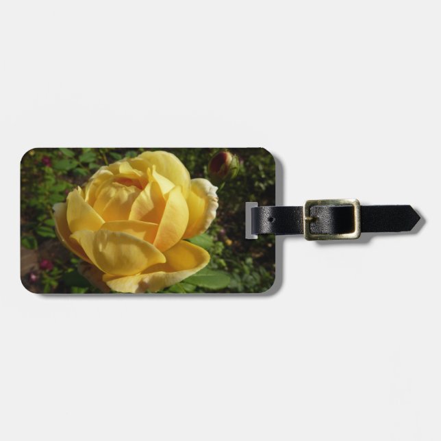 Yellow English Rose Luggage Tag (Front Horizontal)