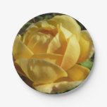 Yellow English Rose Paper Plates