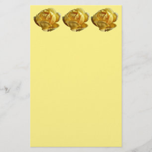 Yellow English Rose Stationery