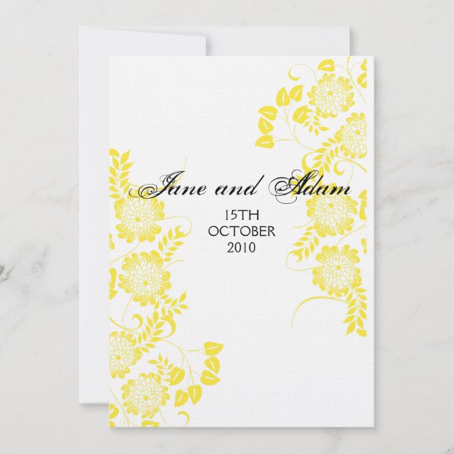 yellow EVENING INVITE (Front)