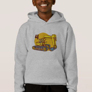 Yellow Excavator - 4th Bithday Gift Hoodie