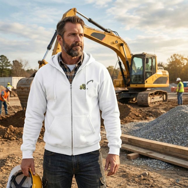 Yellow Excavator Construction Machinery Hoodie (Creator Uploaded)