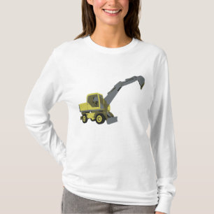 Yellow Excavator Construction Machinery T-Shirt