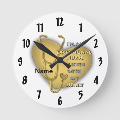 Yellow Exceptional Nurse clock