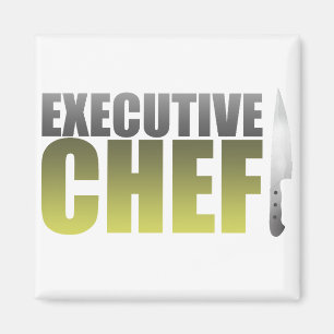Yellow Executive Chef Magnet