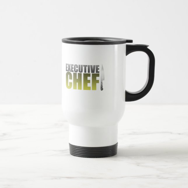 Yellow Executive Chef Travel Mug (Right)