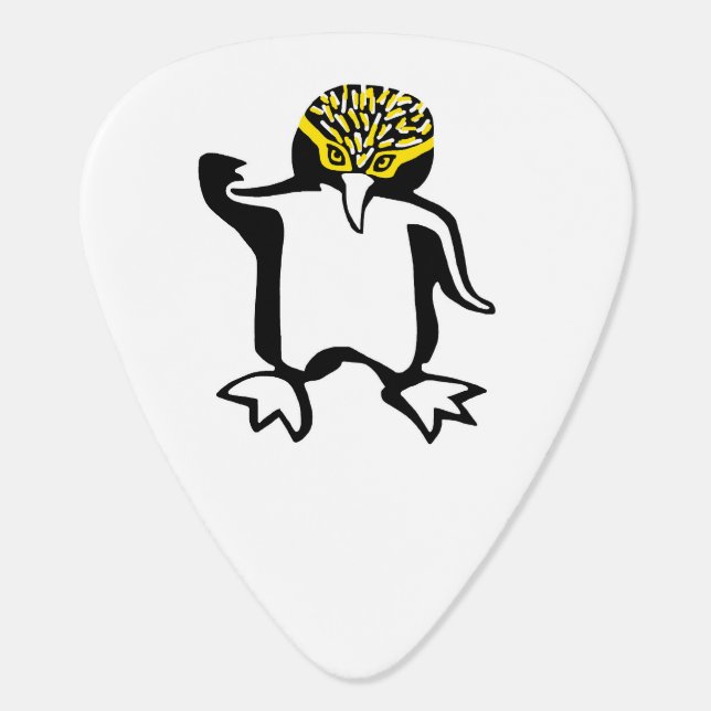  Yellow-eyed Penguin- Endangered animal - Guitar Pick (Back)