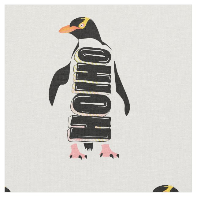 Yellow eyed penguin fabric (Close Up)