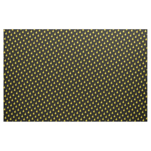 Yellow F_15 on Black 1 Inch Pattern Fabric