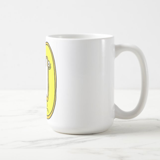 yellow face 50, it only a number coffee mug (Right)