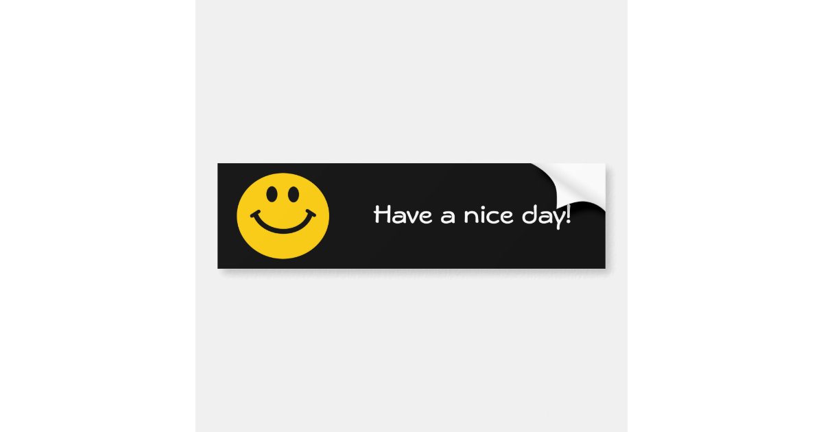 Yellow Face Bumper Sticker Zazzle