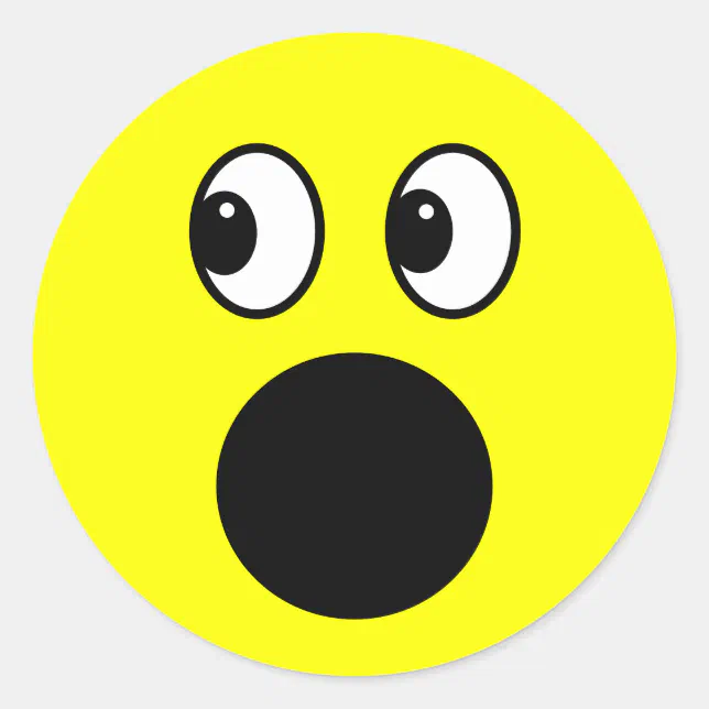 Yellow Face Classic Round Sticker | Zazzle