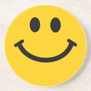 Yellow Face Drink Coaster