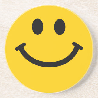 Yellow Face Drink Coaster