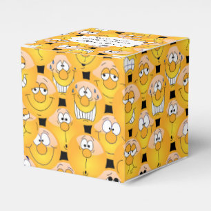 Yellow Face 😉 Emoji Design Favor Boxes
